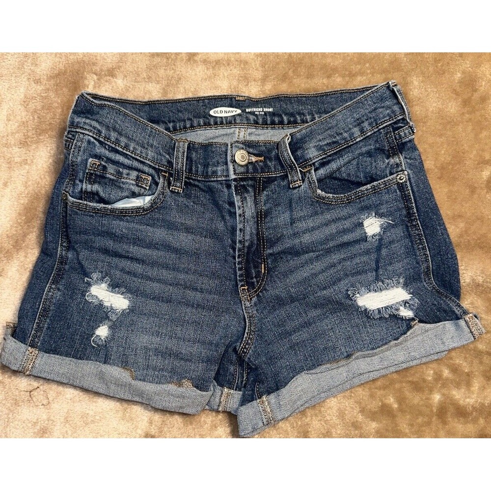 Old Navy Shorts Size 0 High Rise OG Straight Distressed Cuffed High Rise Flat